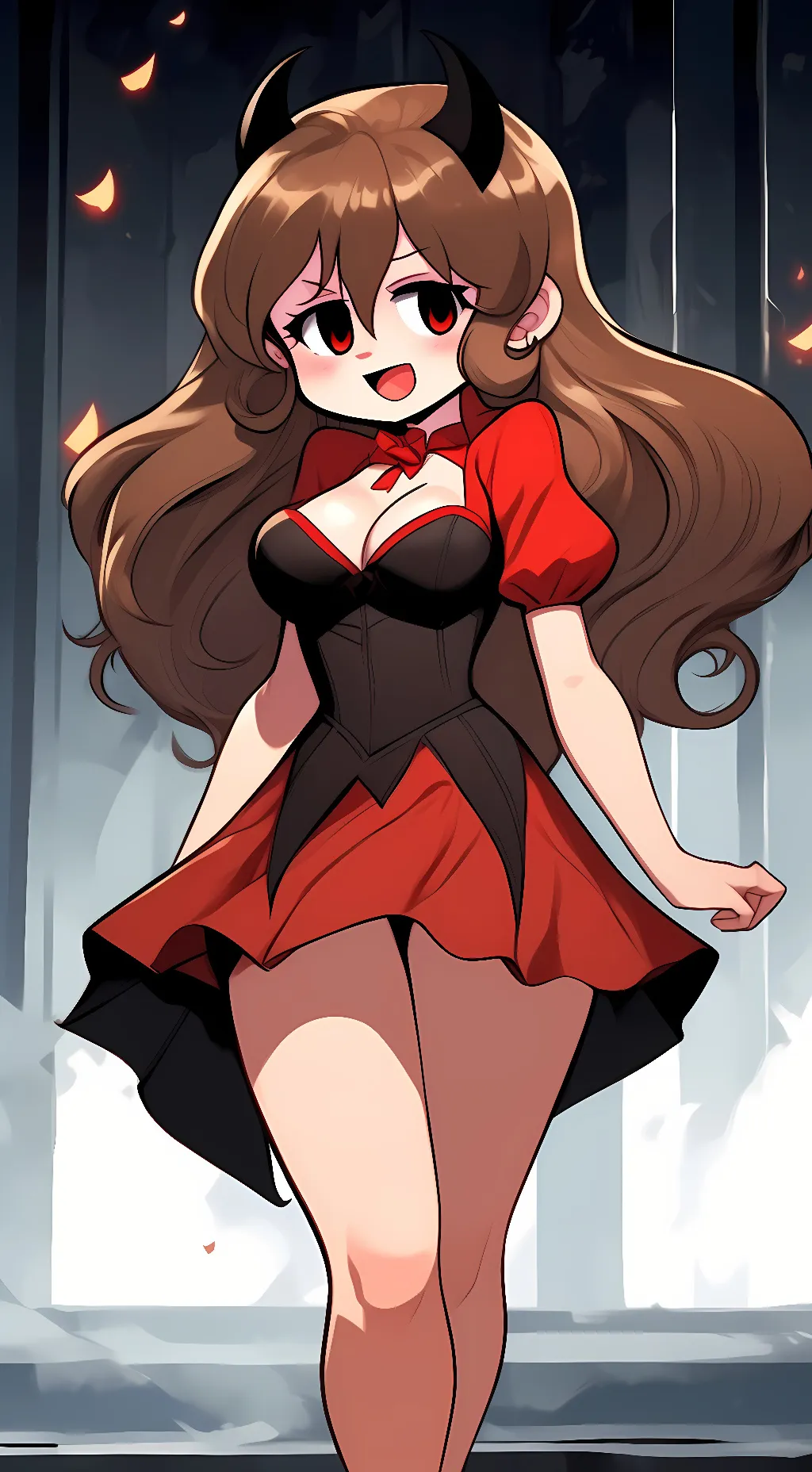 ai character: The Gf (fnf) background