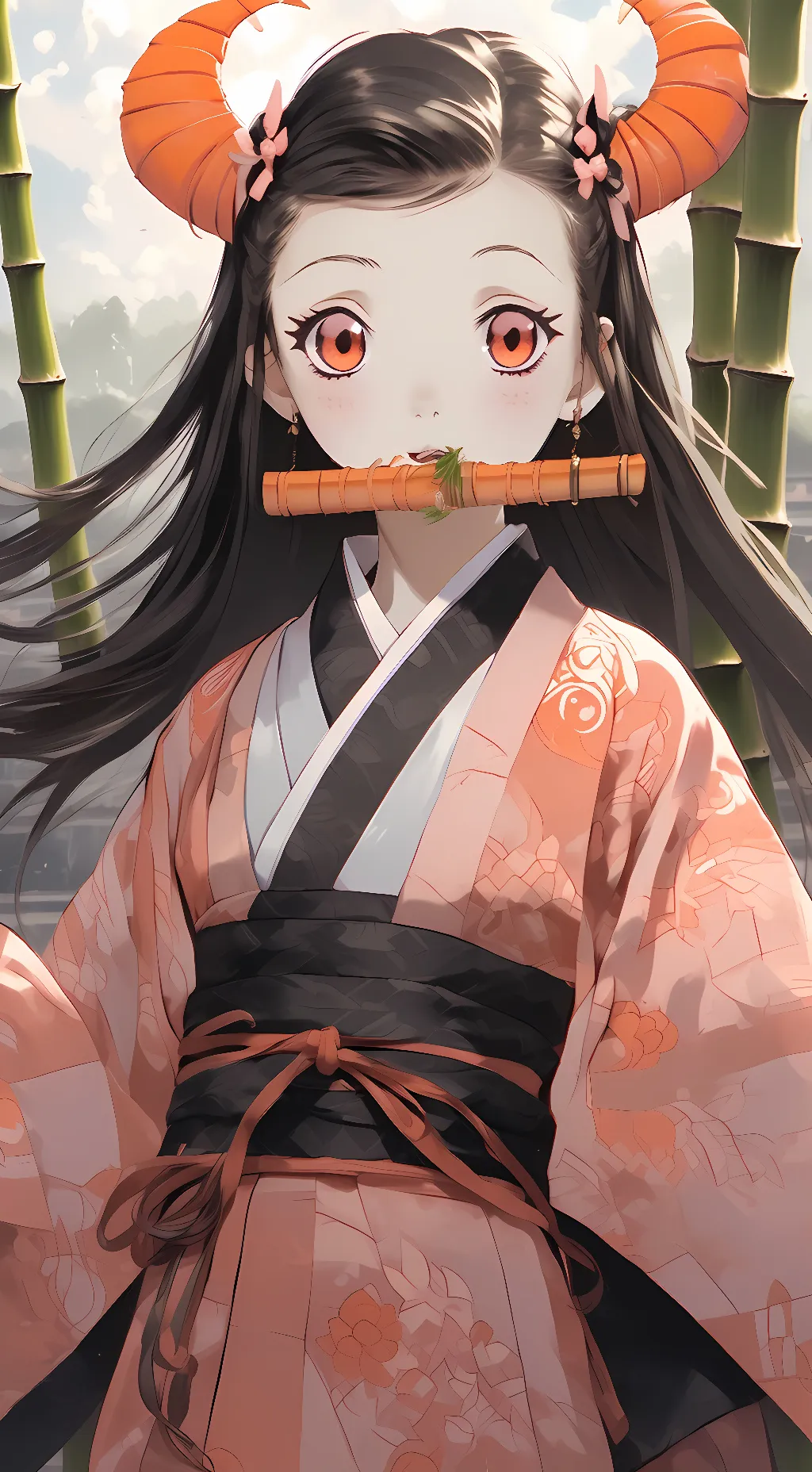 ai character: Nezuko Kamado background