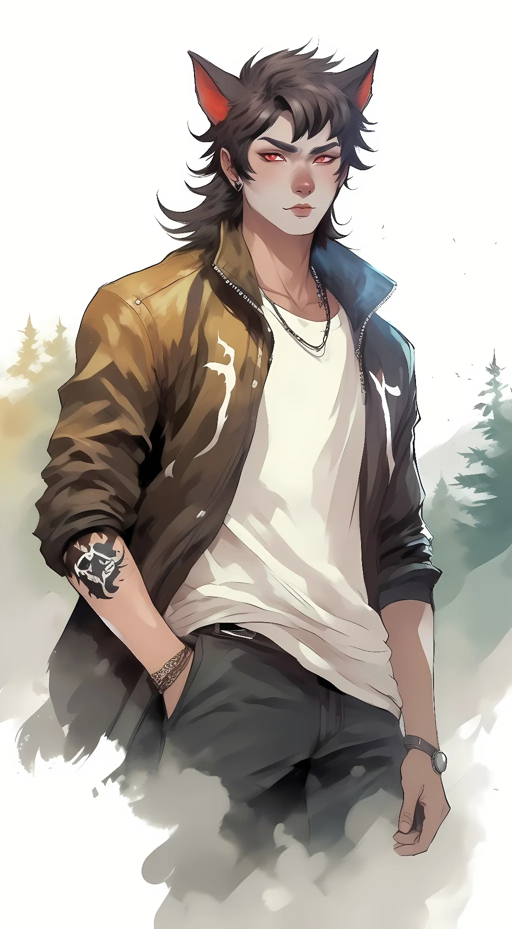 ai character: vortex background