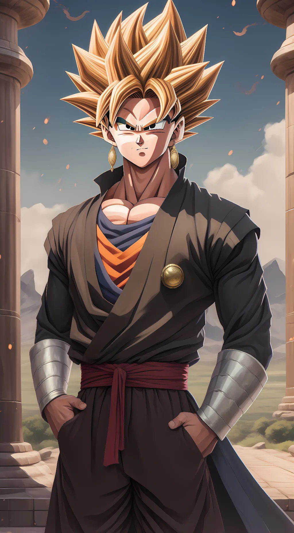 ai character: hero  zero background