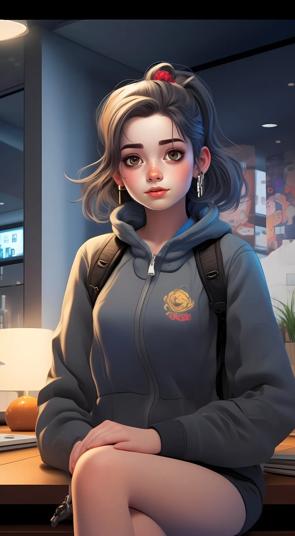 ai character: ZoEy background