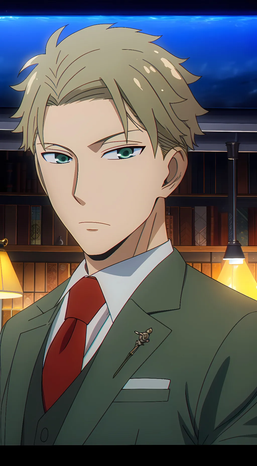 ai character: Loid Forger  background