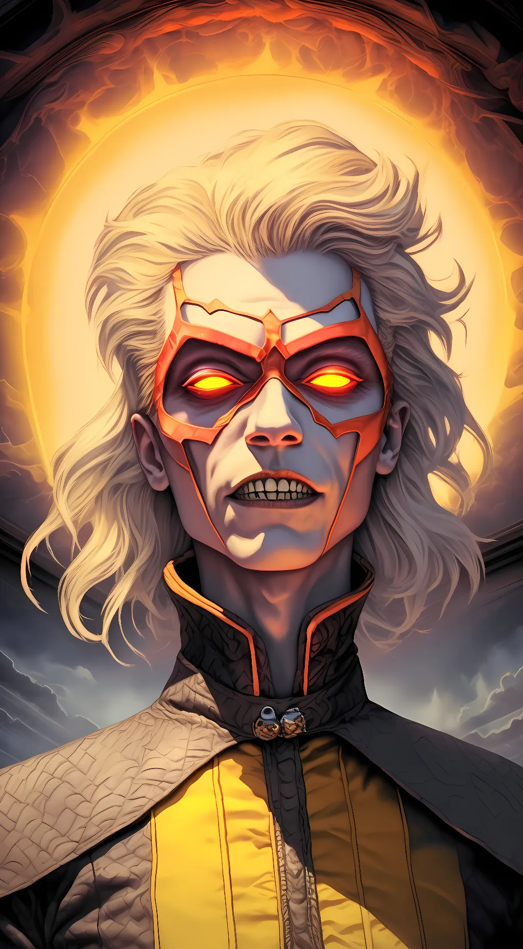 ai character: The fire God Luke background