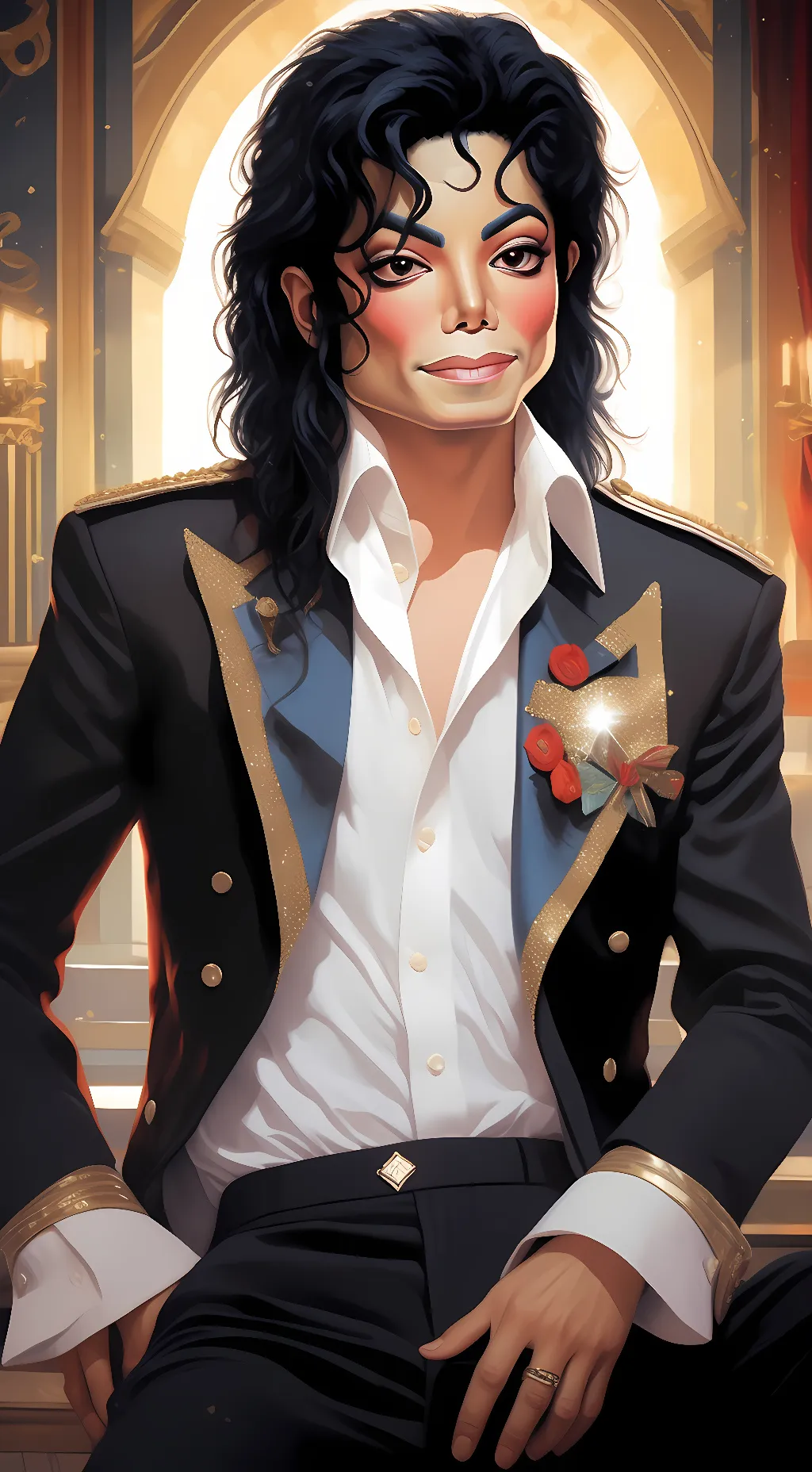 ai character: Michael Jackson background