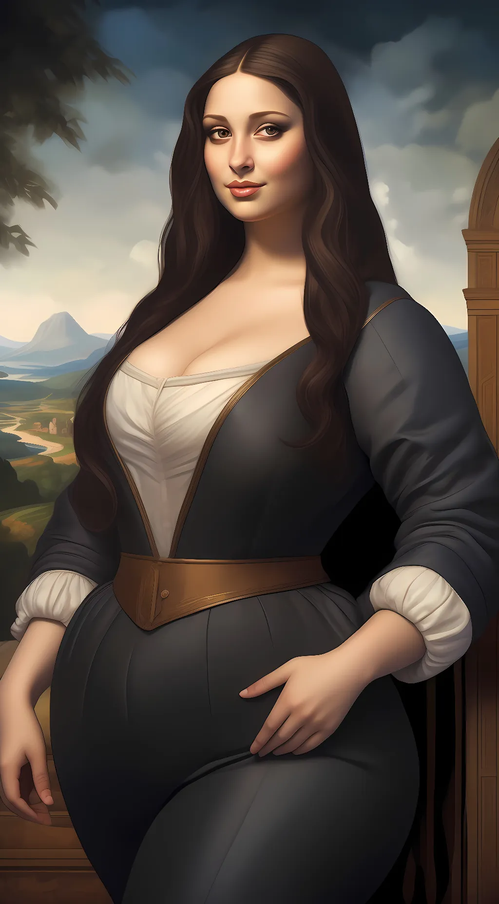 ai character: Mona Lisa background