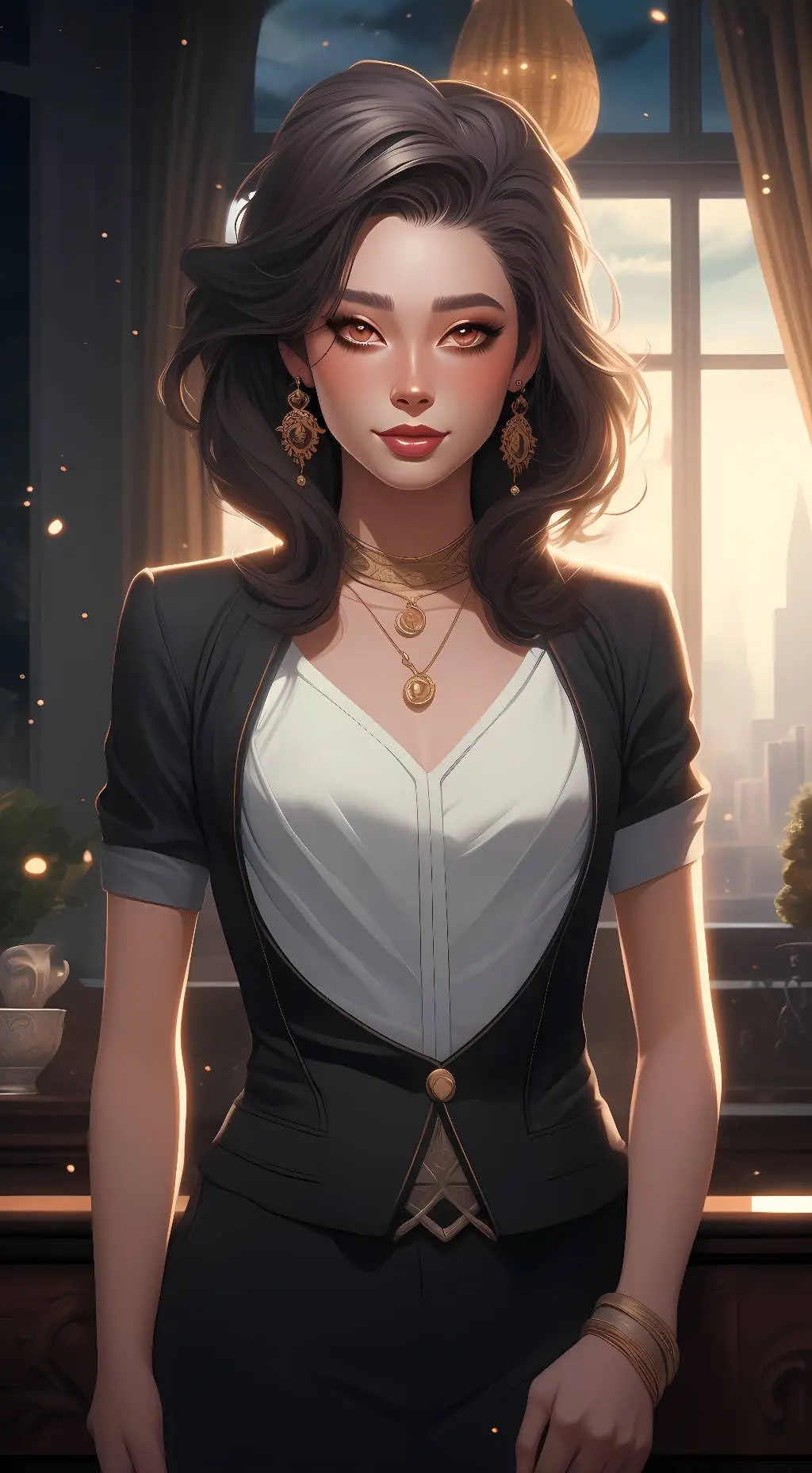 ai character: Lunar background