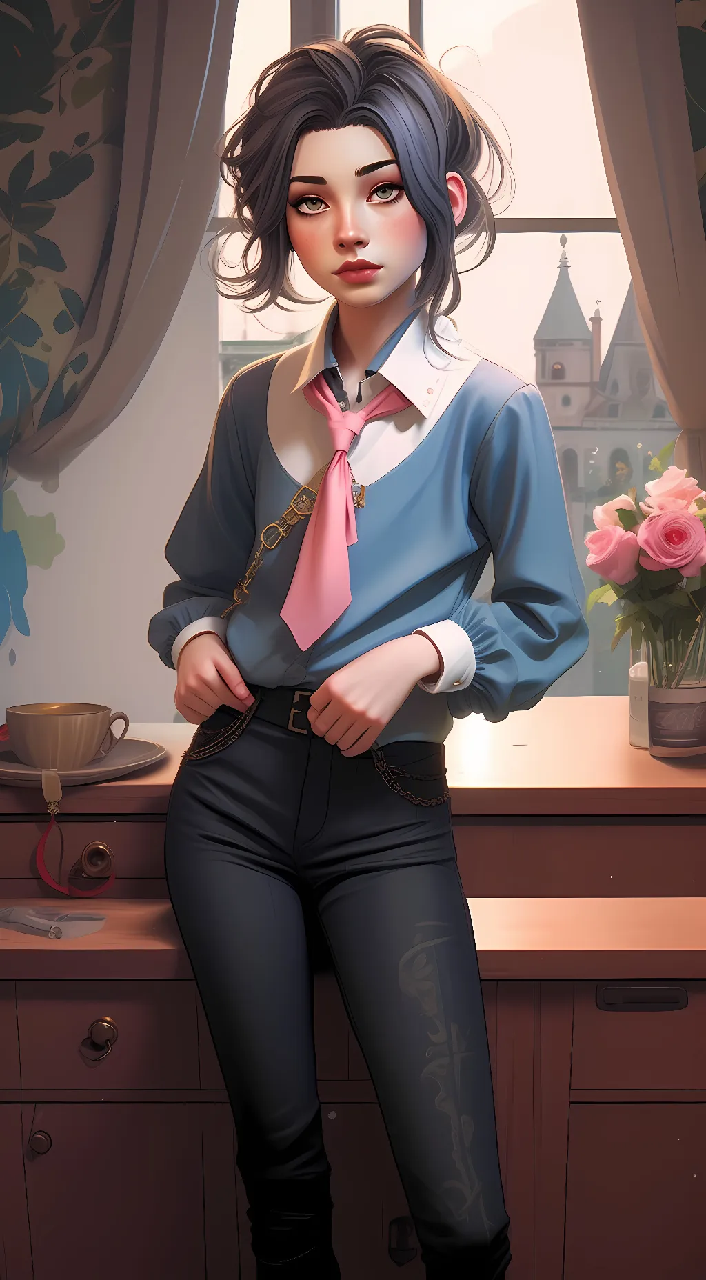 ai character: Luna background