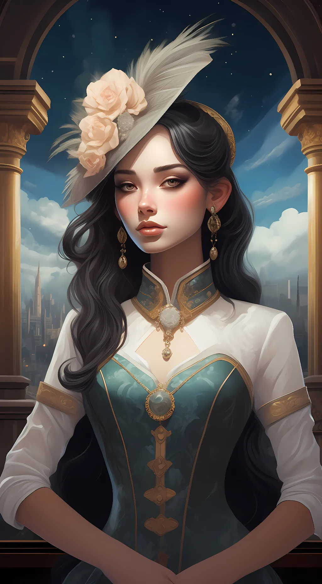 ai character: Evelyn  Lollipop  background