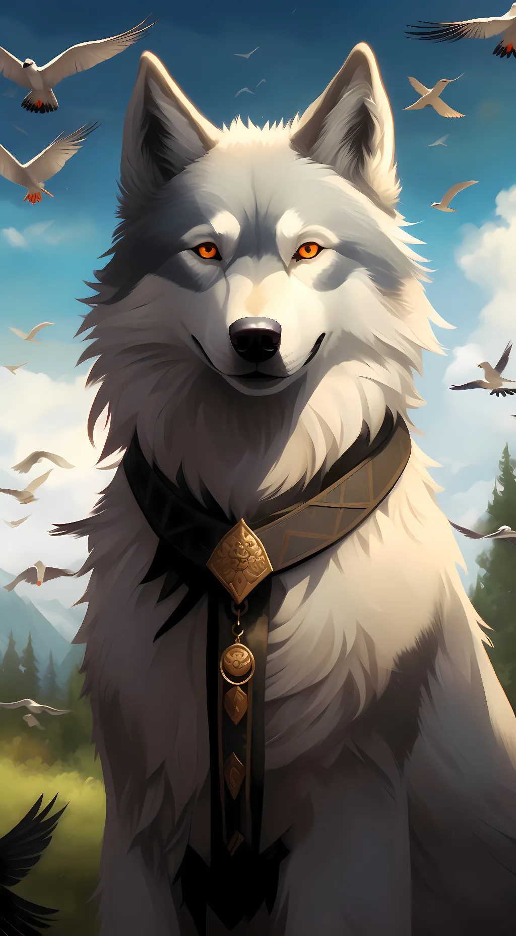 ai character: Stone background