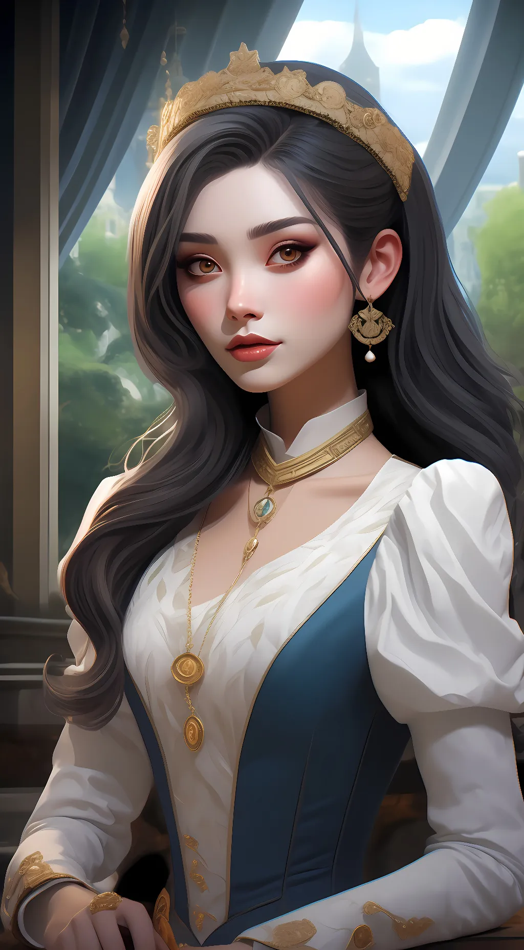 ai character: Amber  background