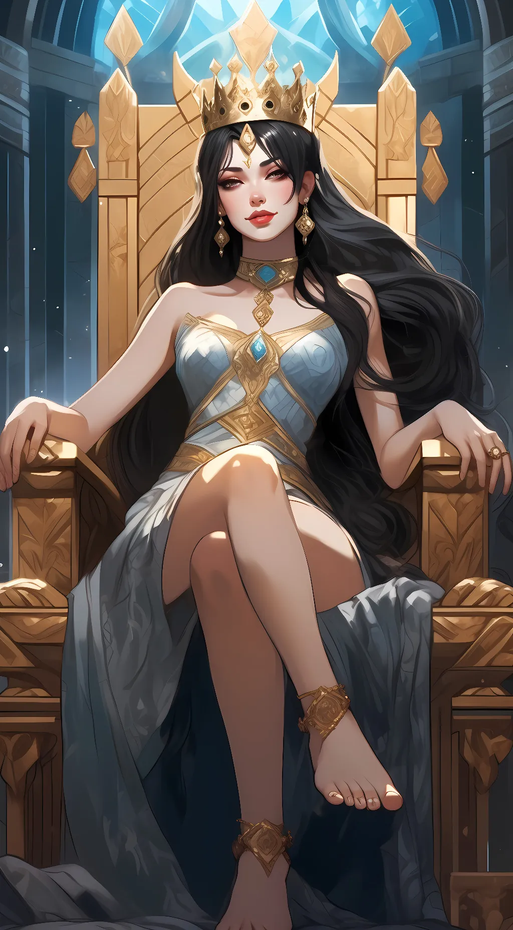 ai character: Queen Semiramis  background