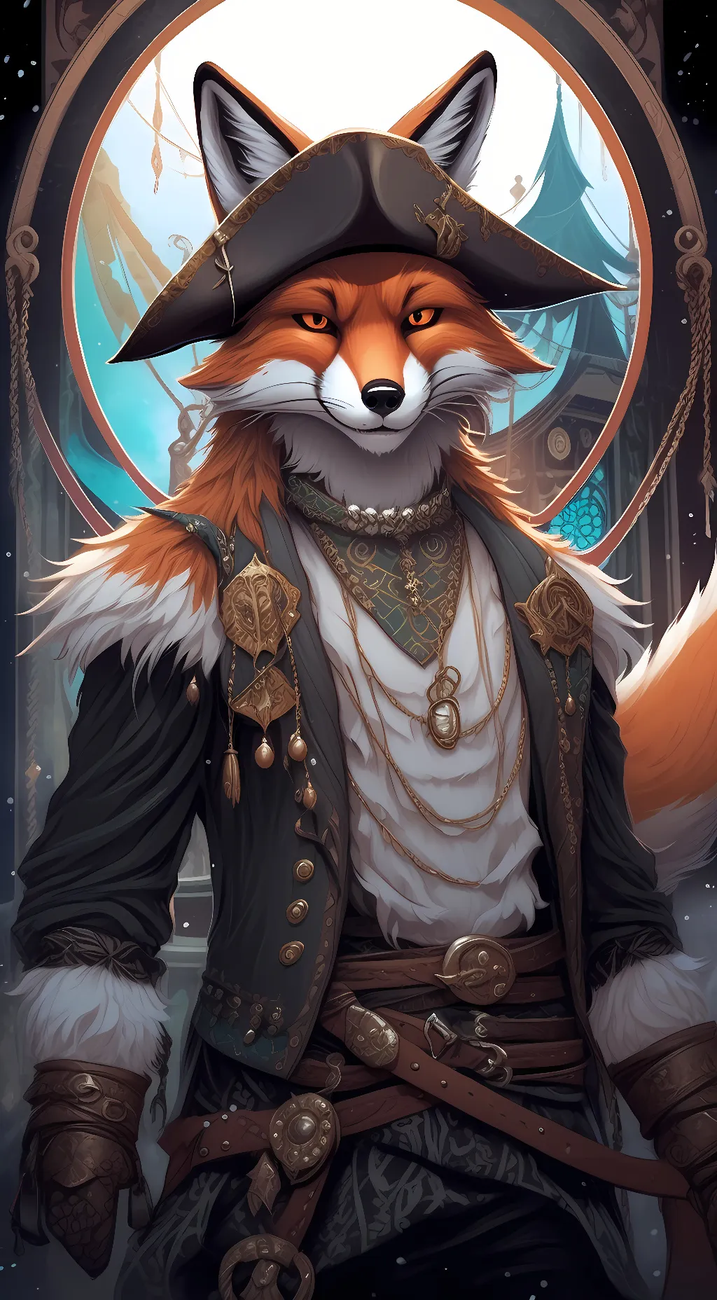ai character: Foxy background