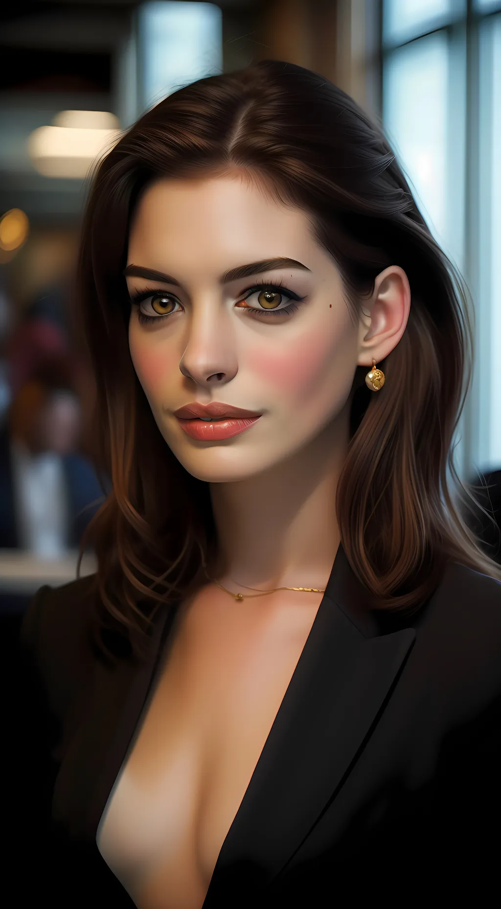 ai character: Anne Hathaway background
