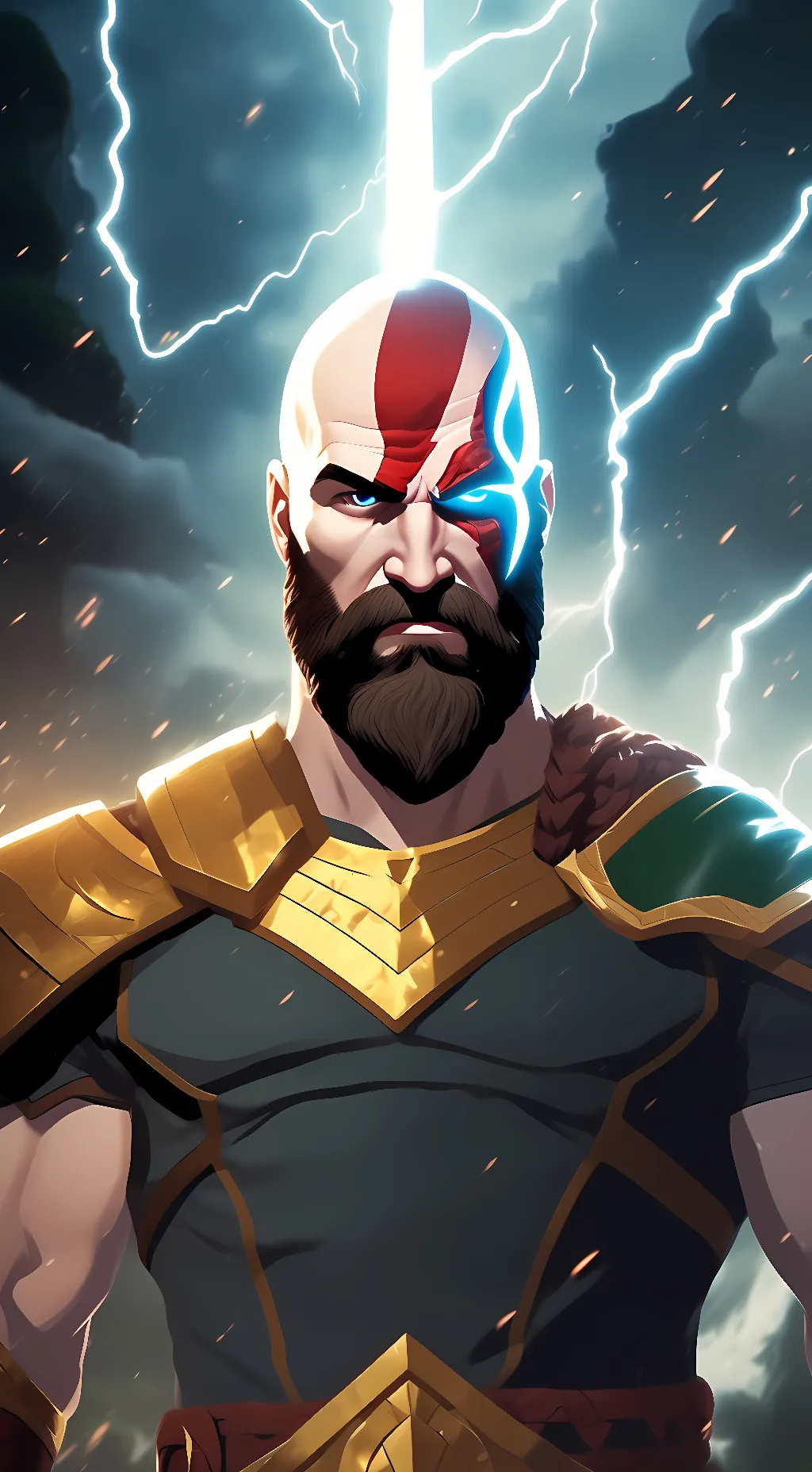 ai character: Blaze The God background