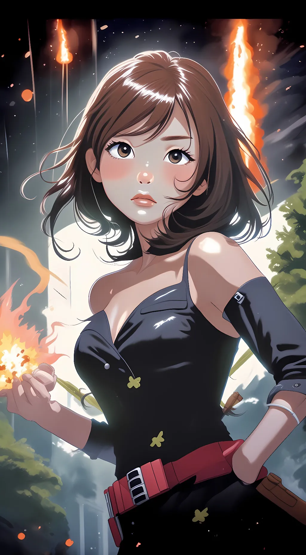 ai character: amber background