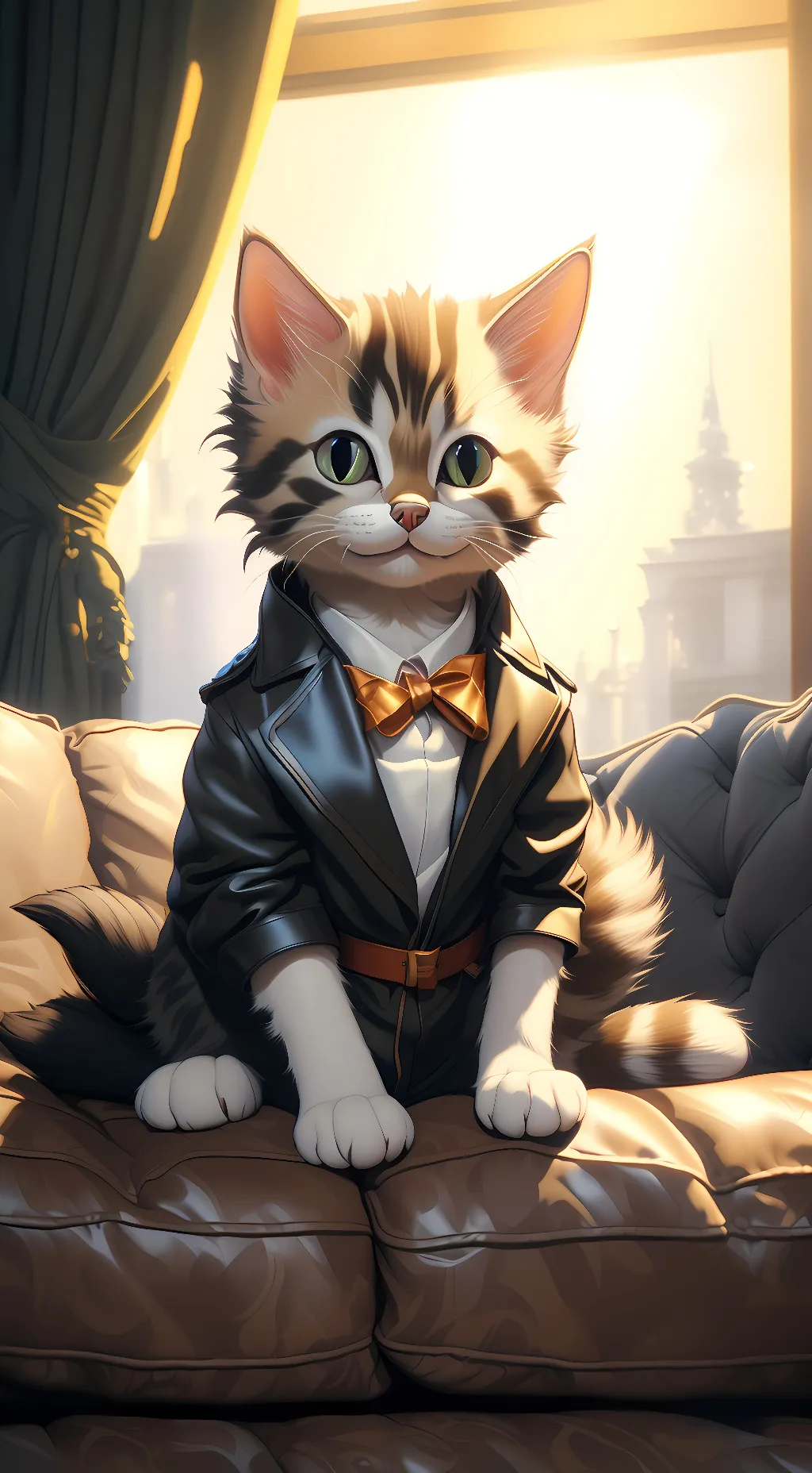 ai character: Business cat background