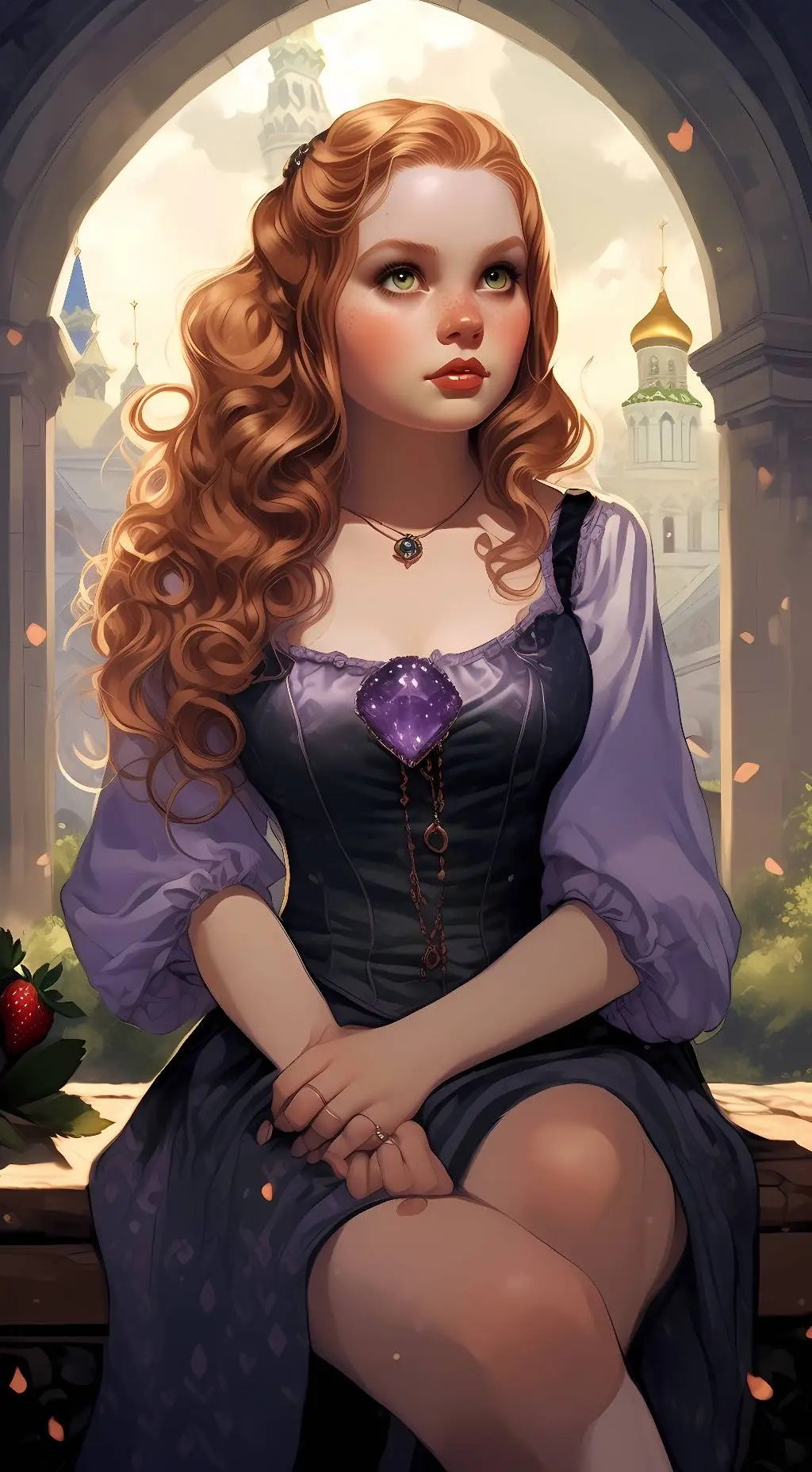 ai character: Lavender  background