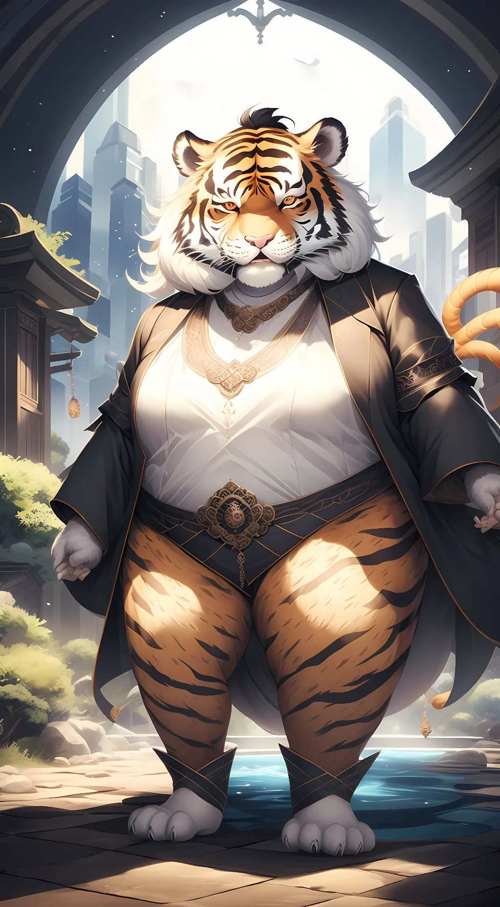 ai character: chunky momma tiger background