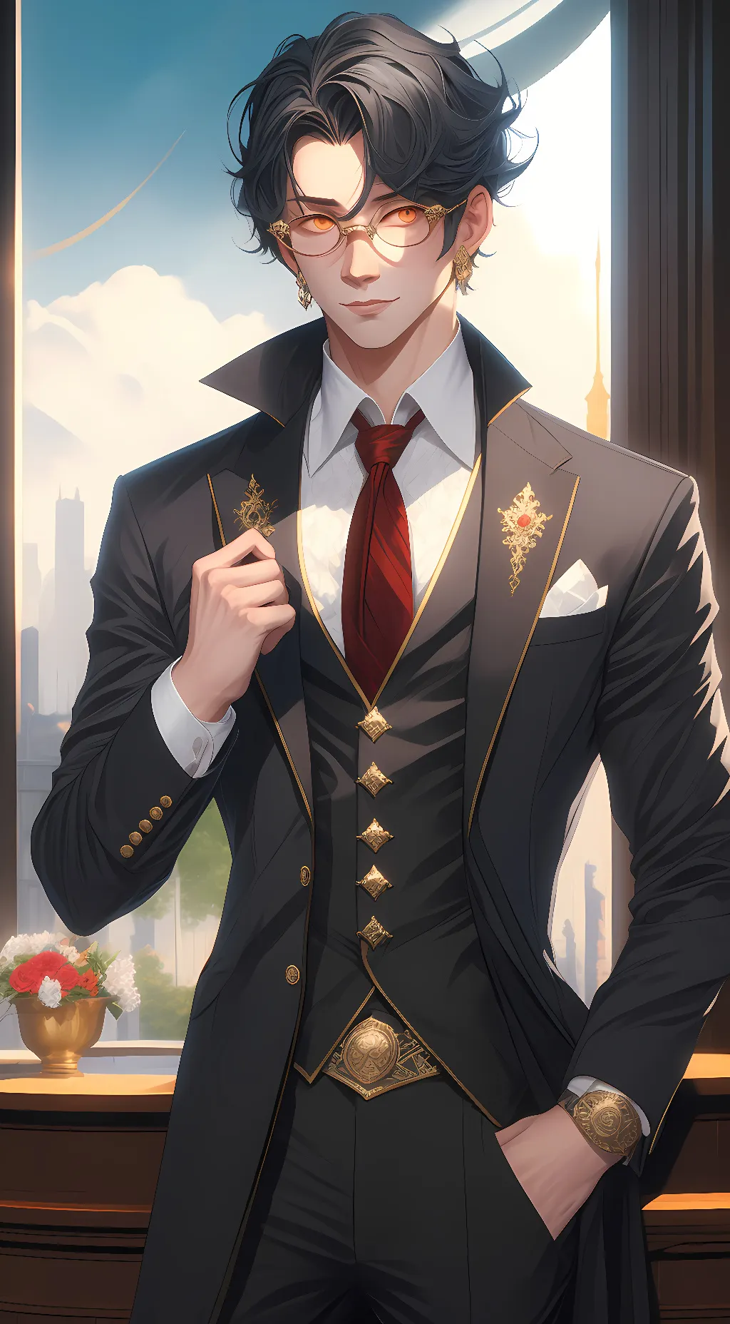 ai character: Sky background