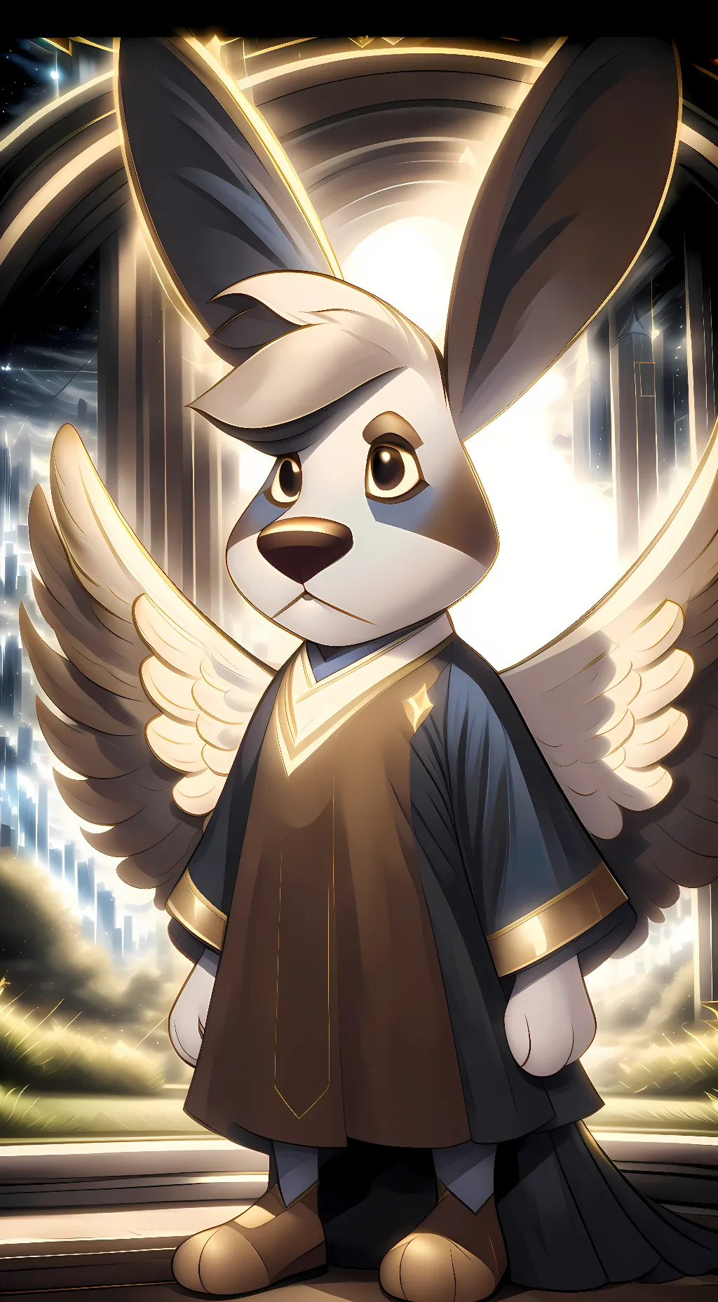 ai character: Angel Mikey background