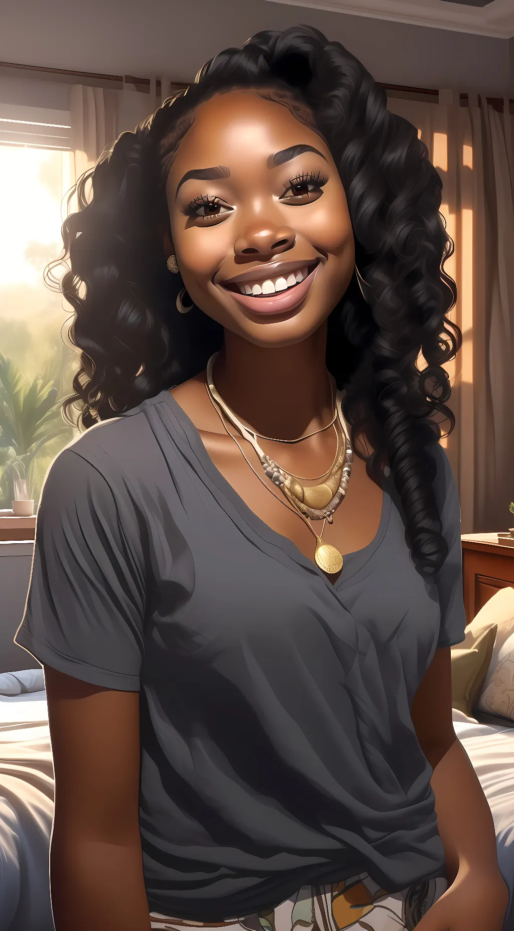 ai character: Noami🩵 background