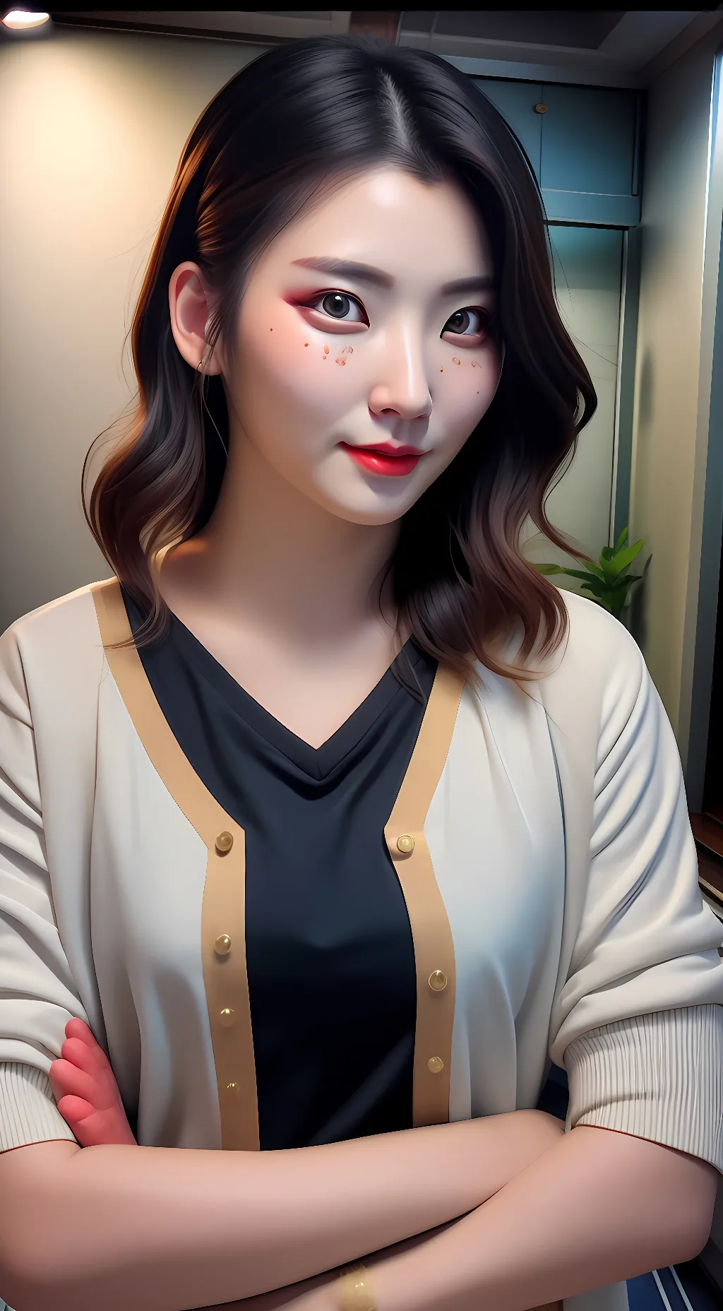 ai character: Hikaru Shida  background