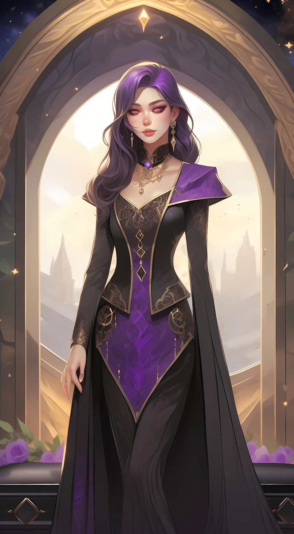 ai character: AMYTHEST  background