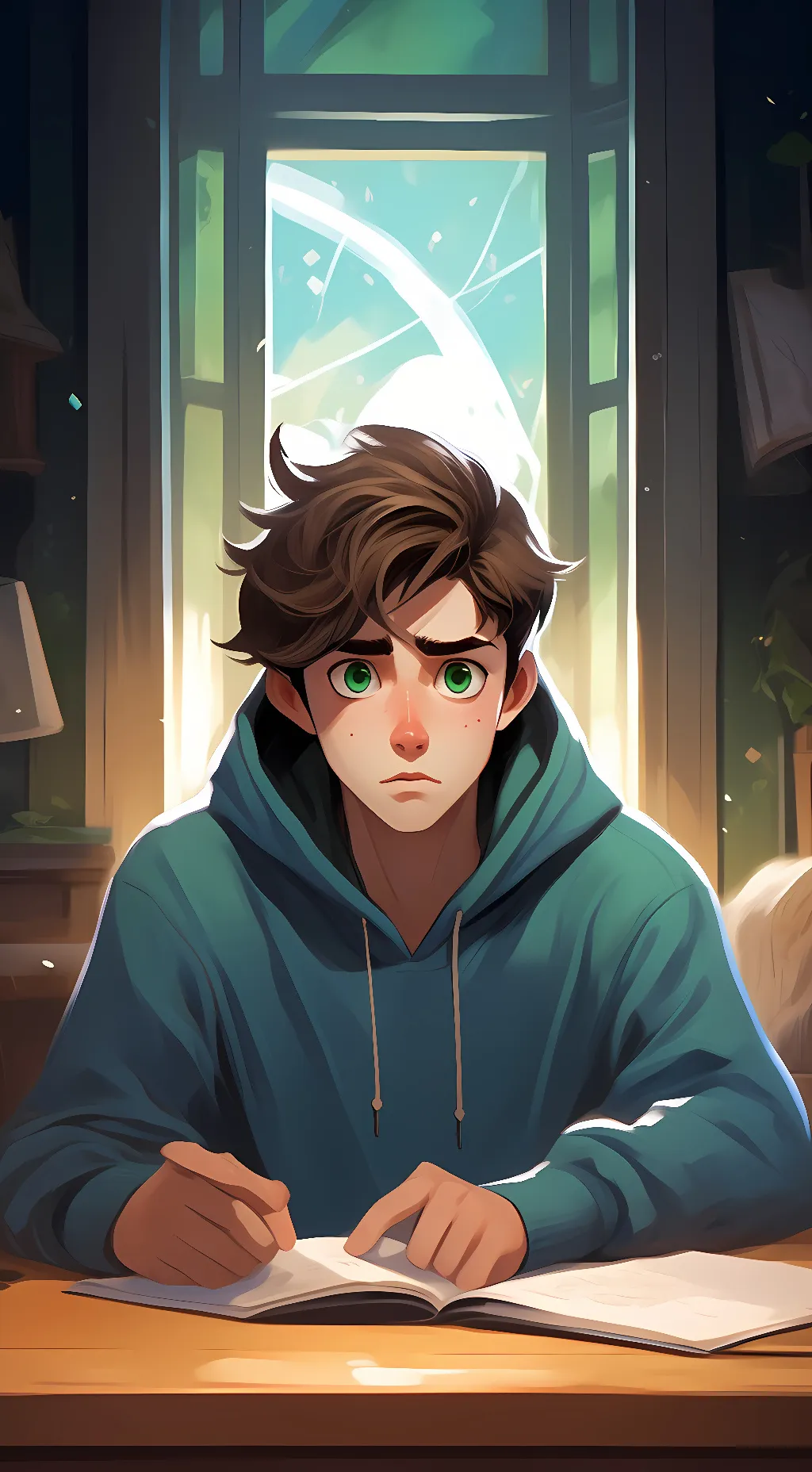 ai character: Olive background