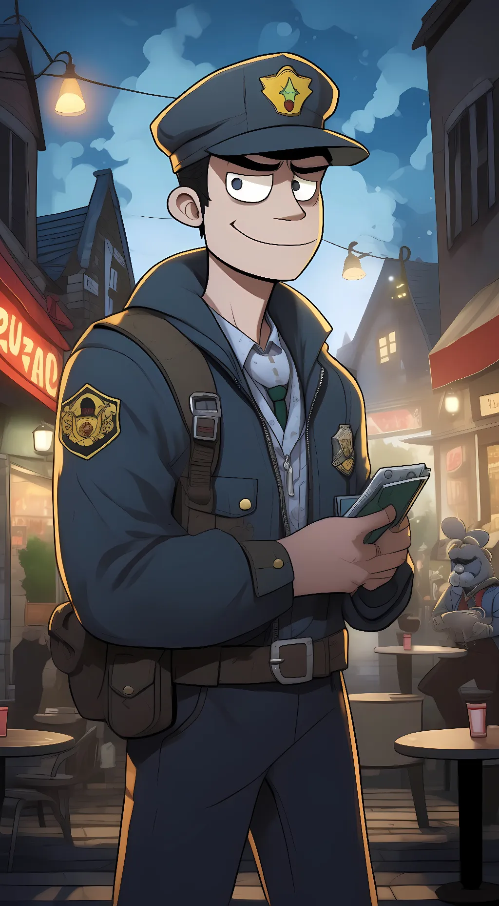 ai character: mike shmite  background