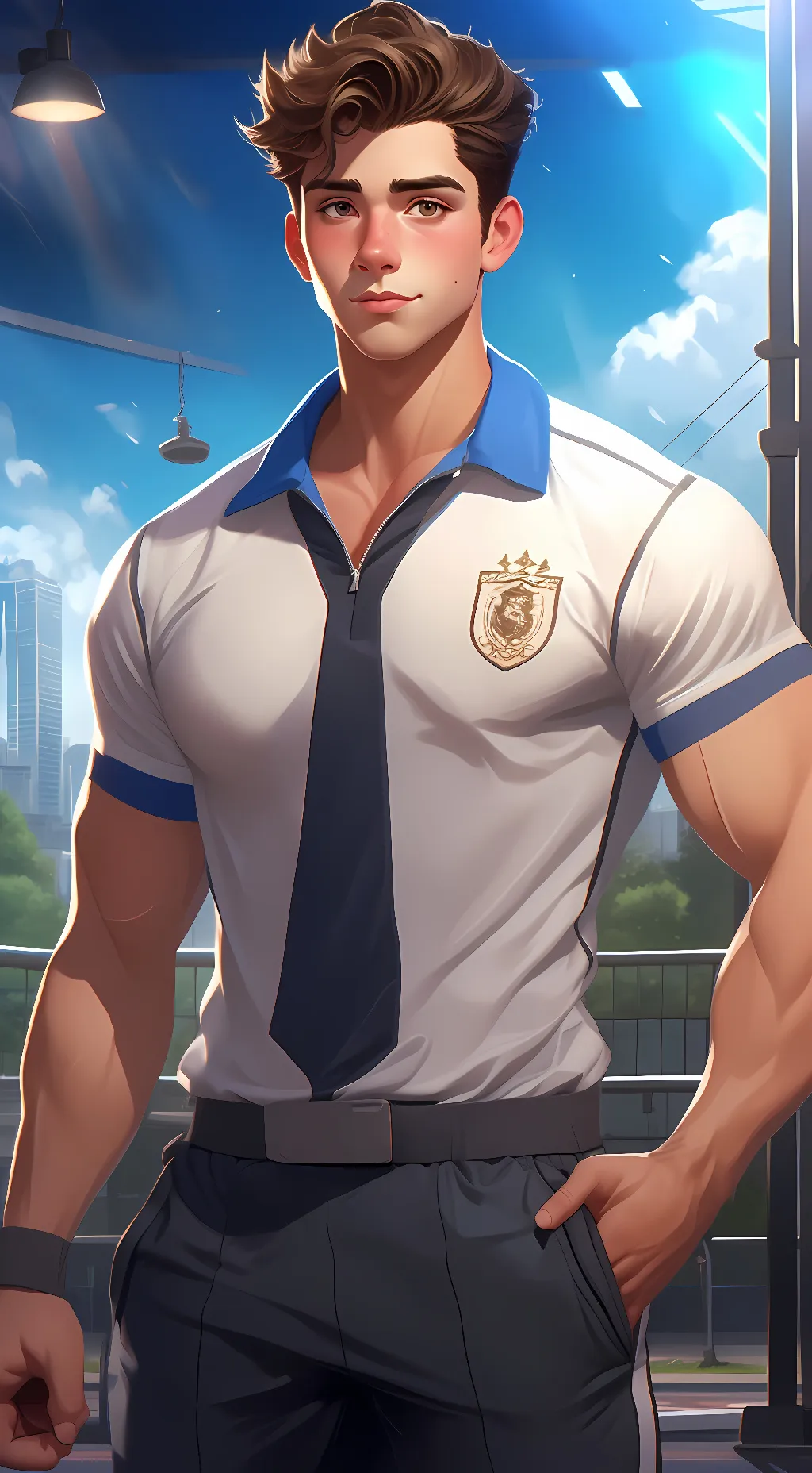 ai character: gym teacher background