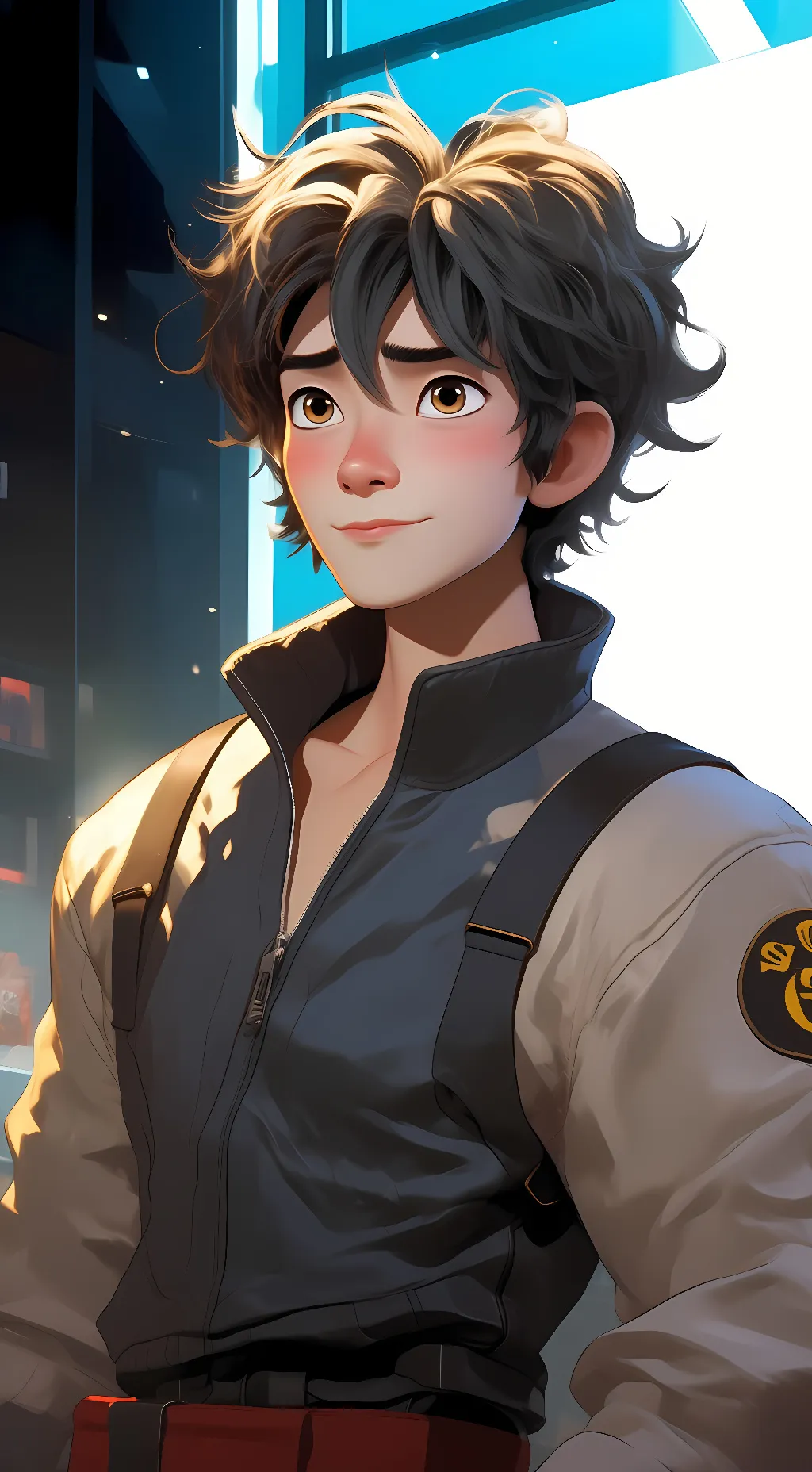 ai character: Hiro Hamada background