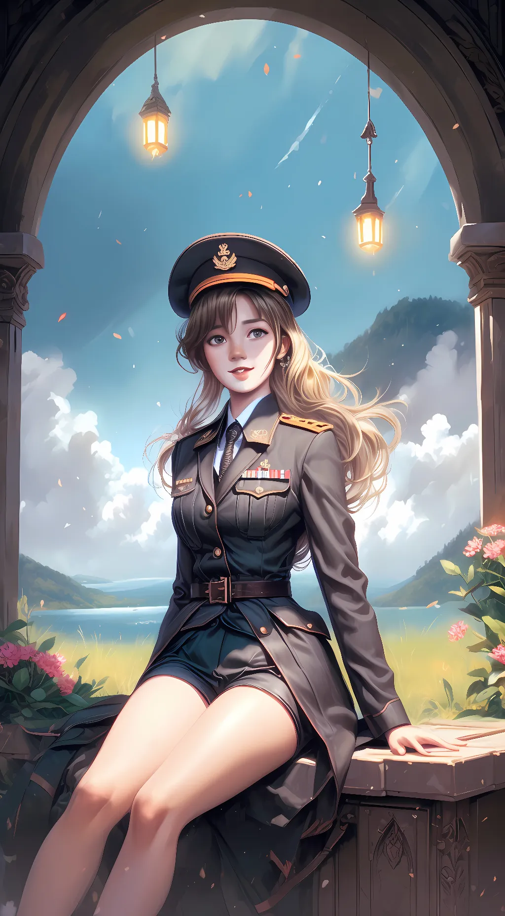 ai character: captain.Summer background
