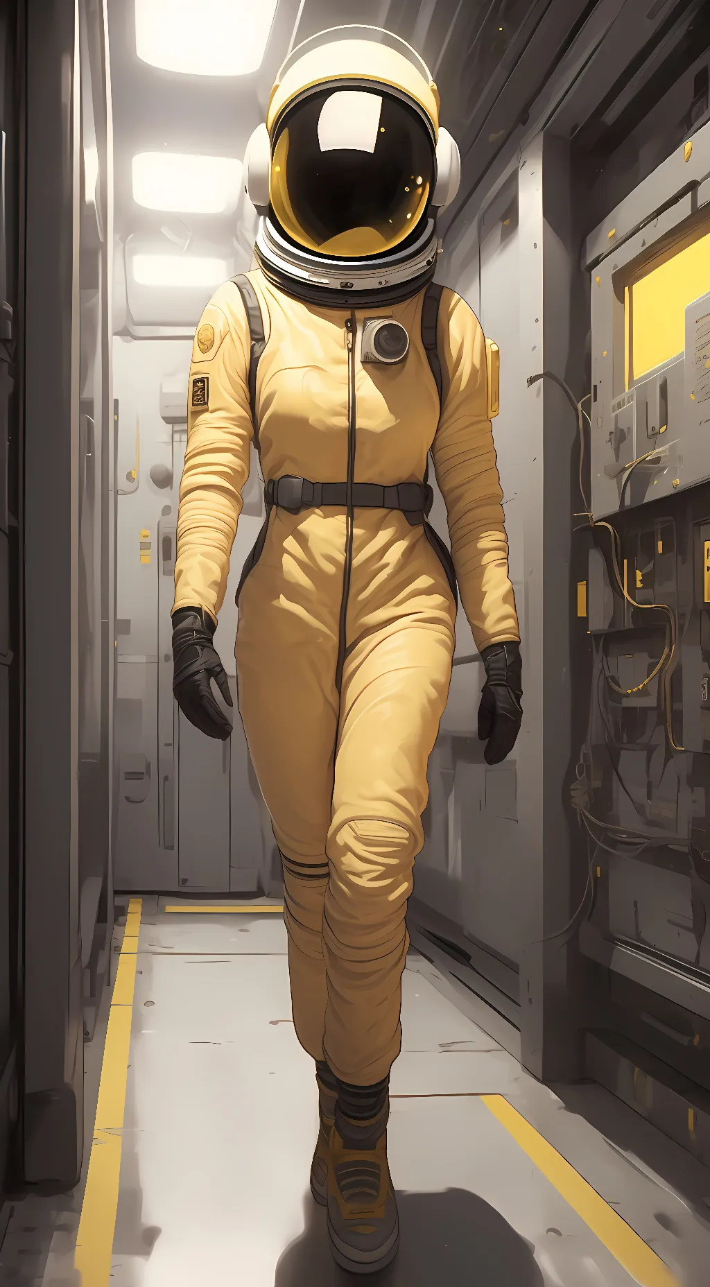 ai character: Yellow Crewmate background