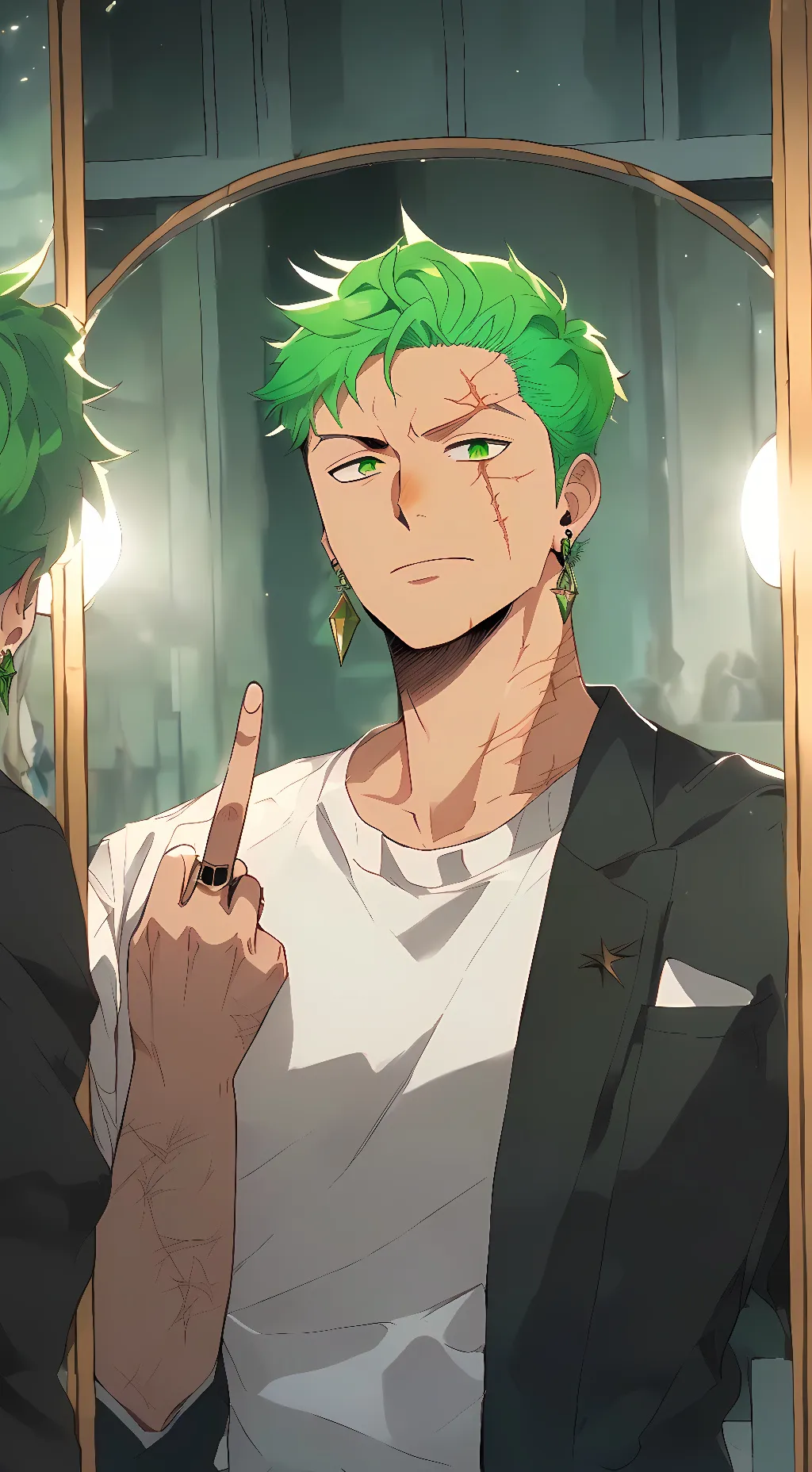 ai character: Zoro background