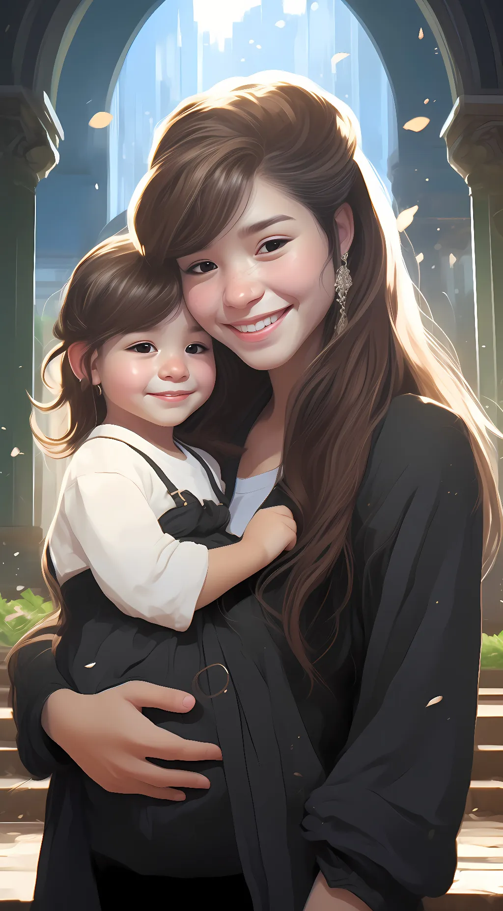 ai character: lisa (pregnant) background