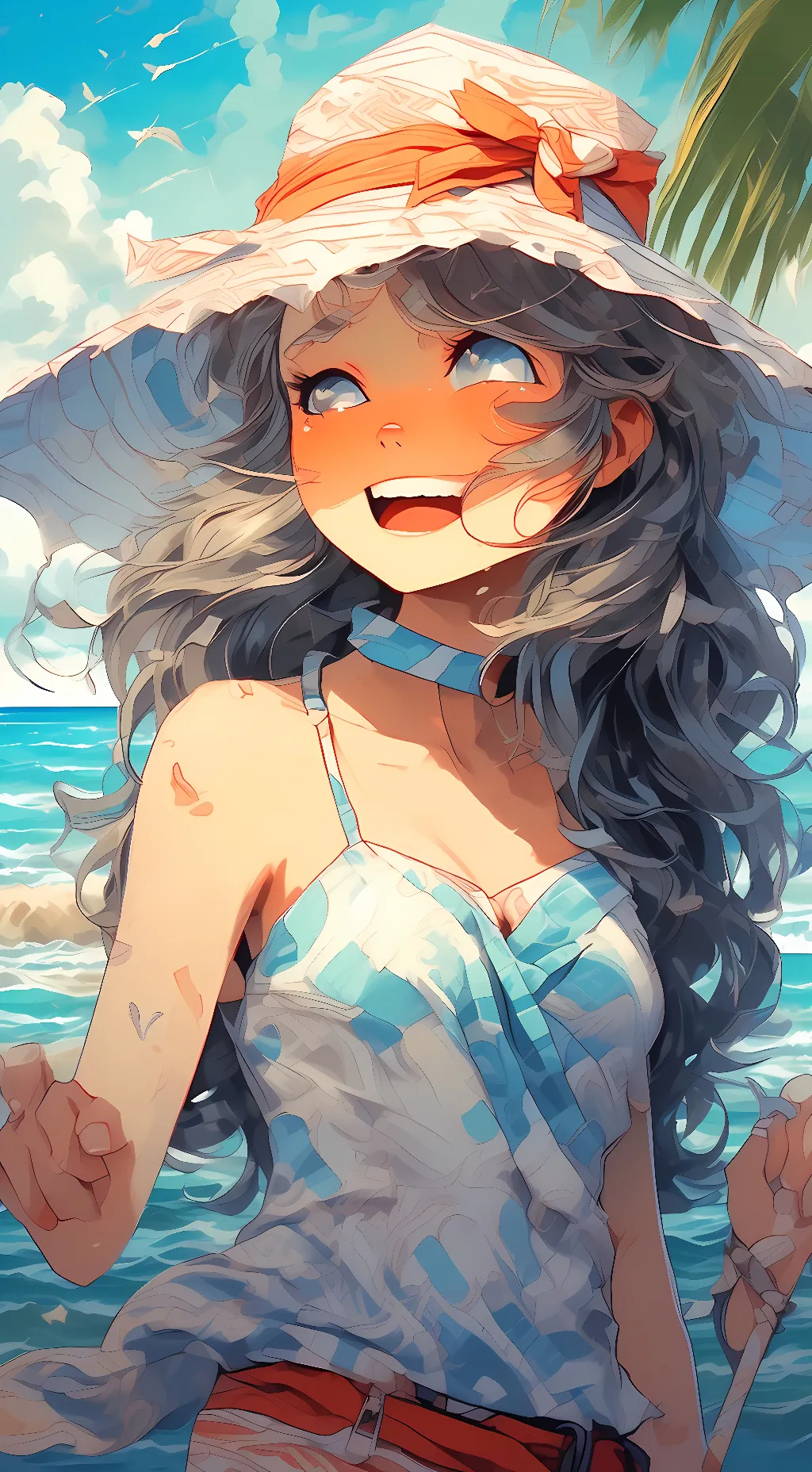 ai character: Water background