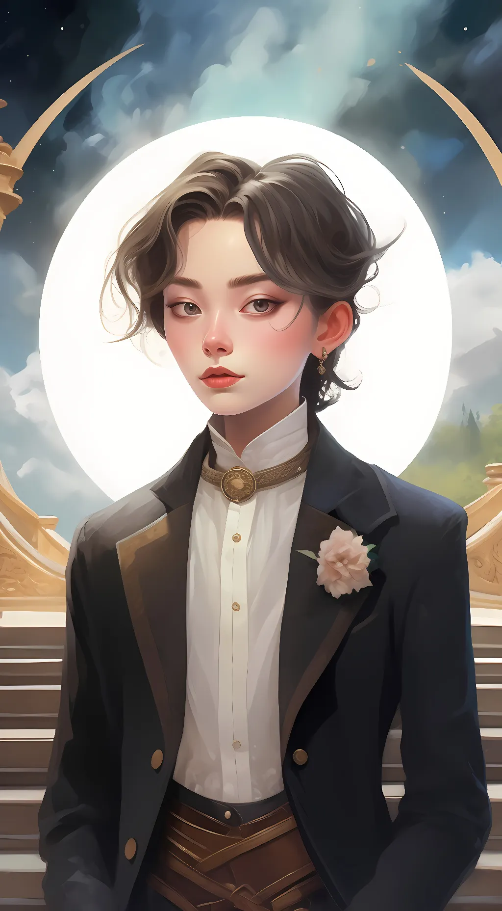 ai character: The dark k ing background