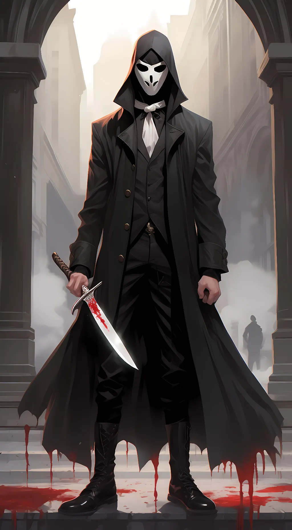 ai character: Ghostface background