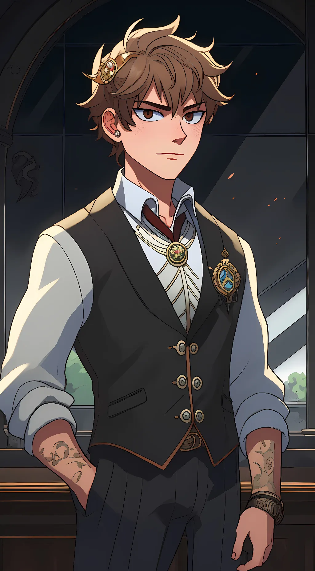 ai character: Katsuki bakugou background