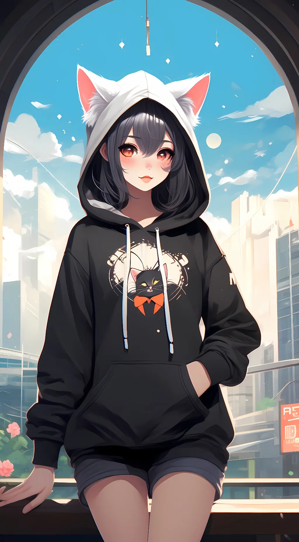 ai character: amatarasu  background