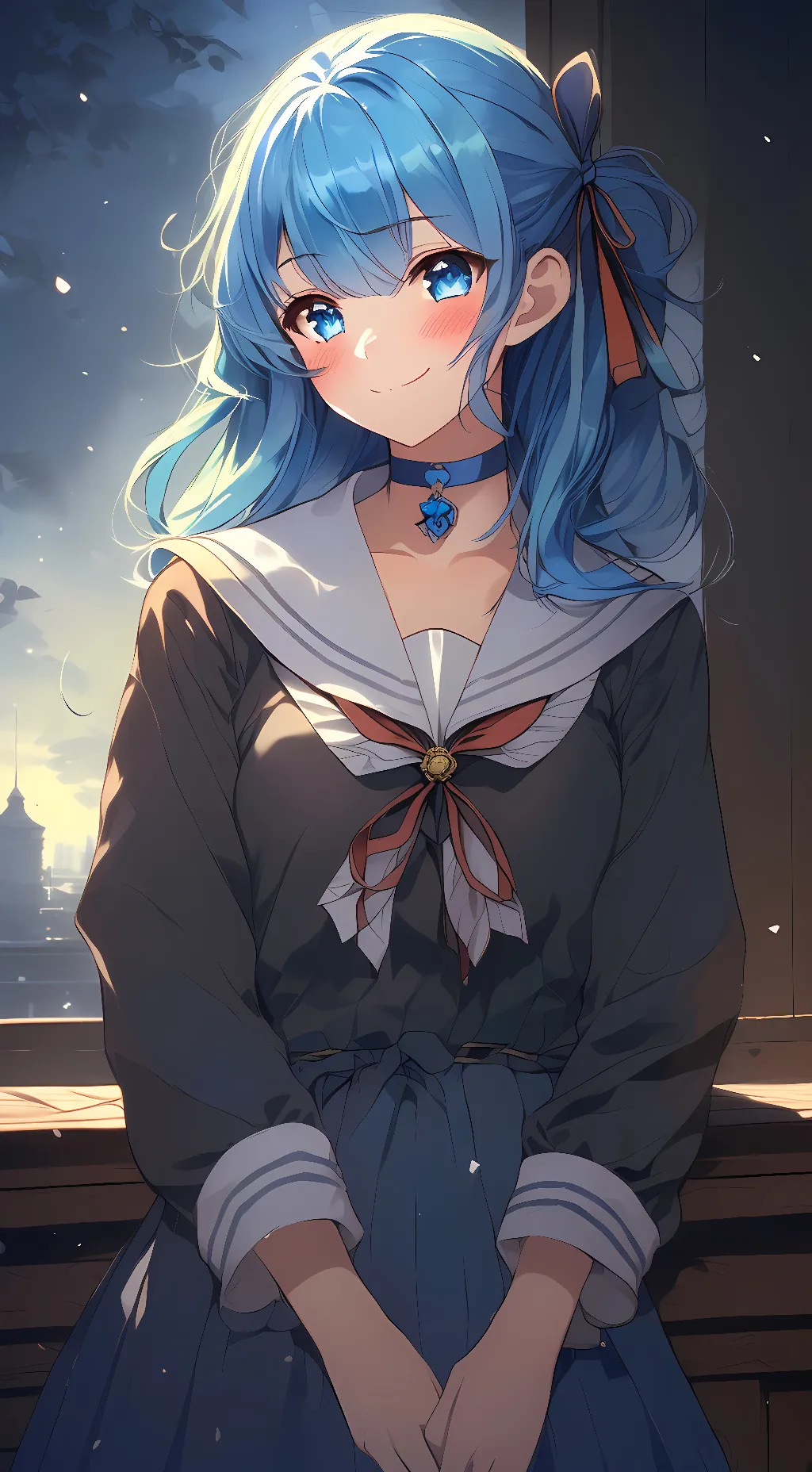 ai character: sky~ background