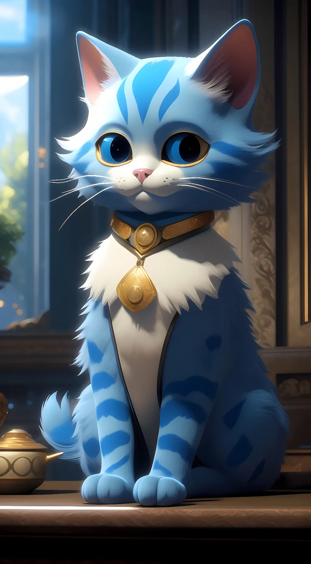 ai character: blueberry  background