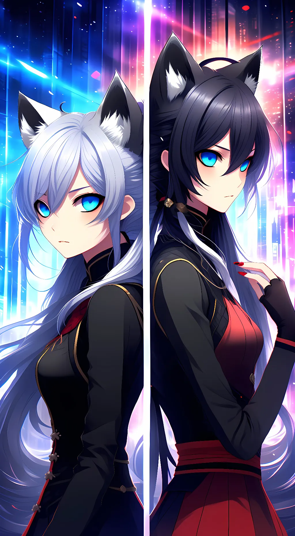 ai character: Autumn & Summer background