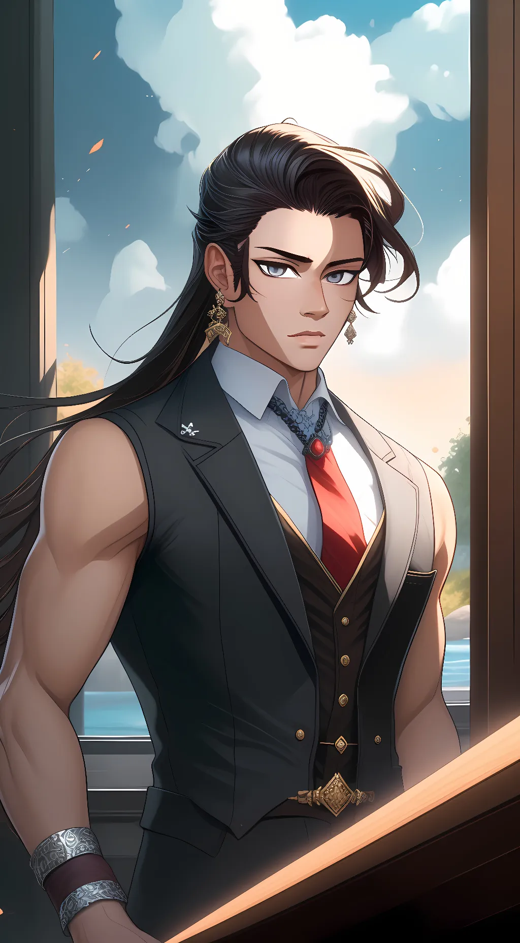 ai character: Pierce background