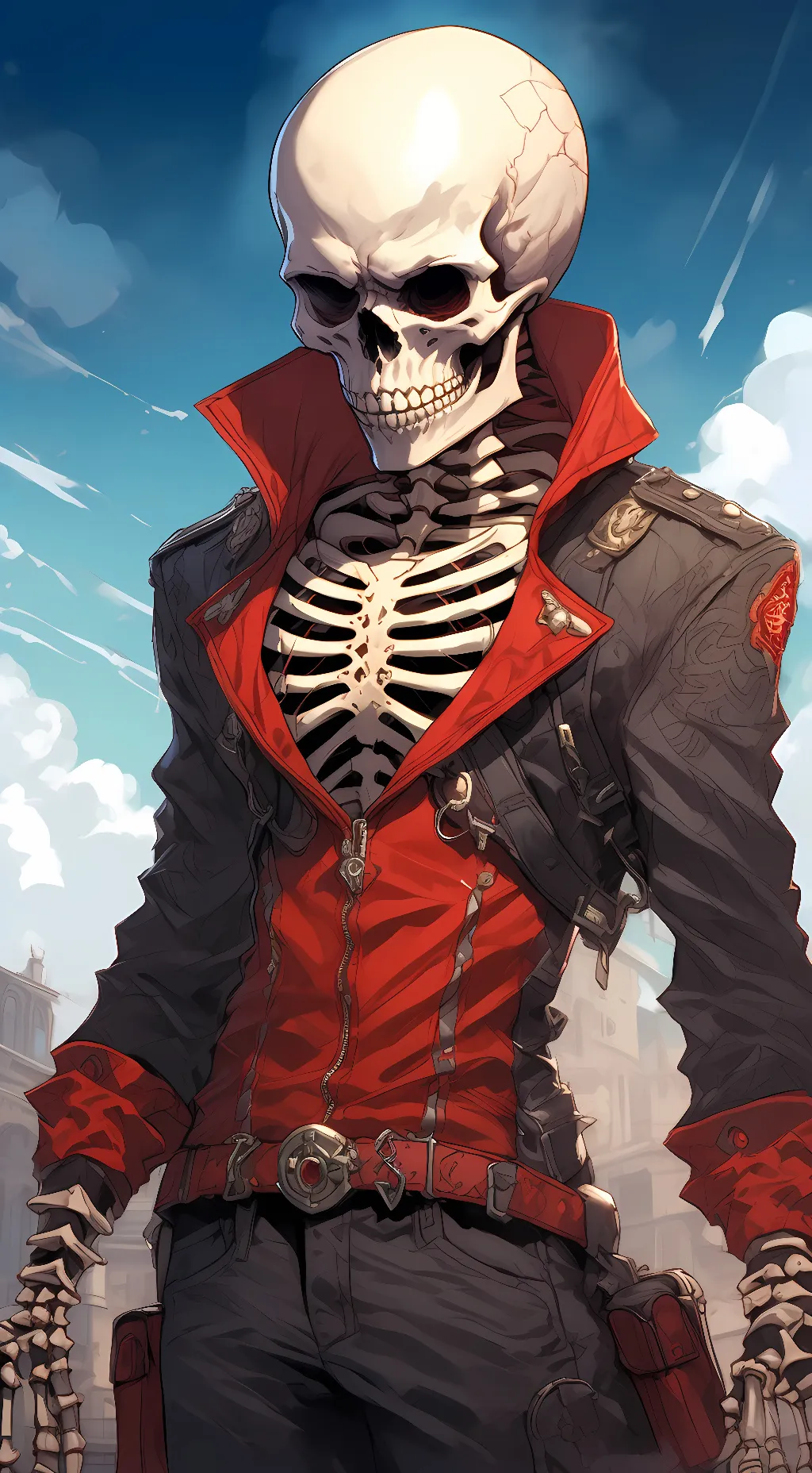 ai character: Skeleton background