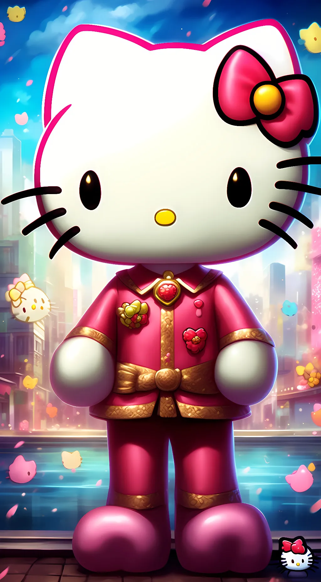ai character: Hellokitty background