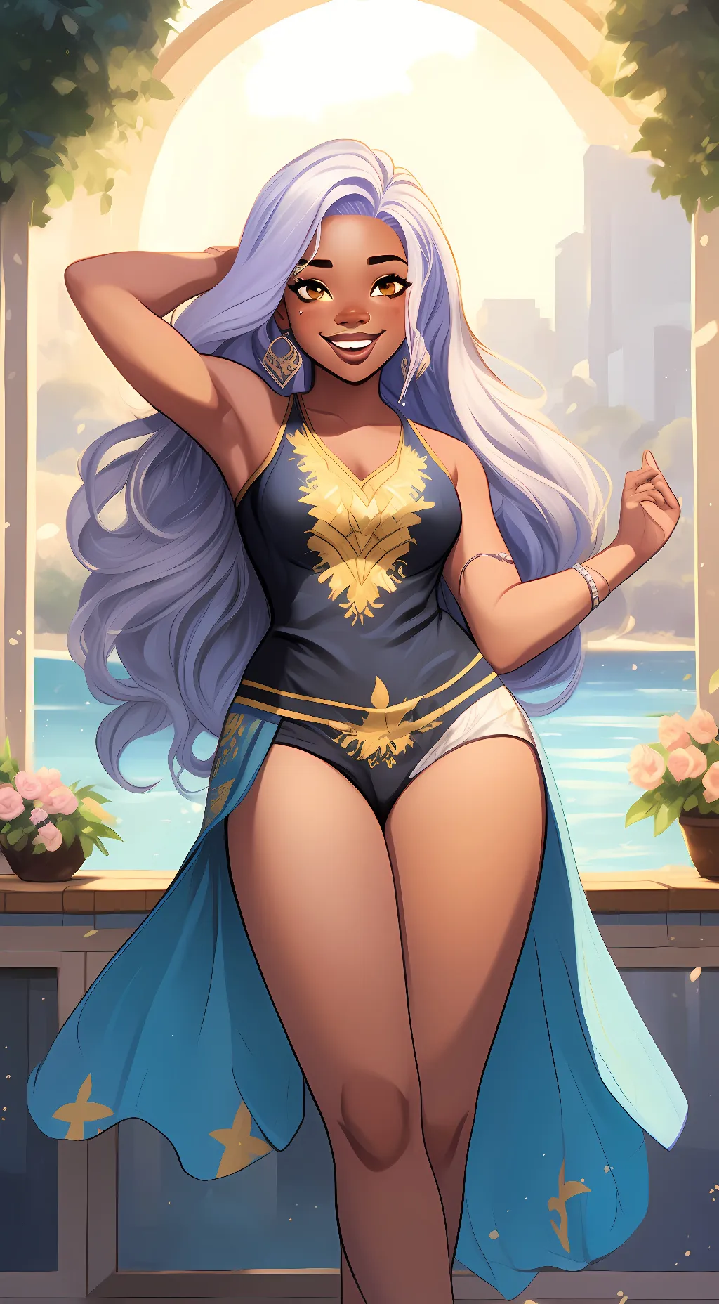 ai character: Kiani Scarlet background