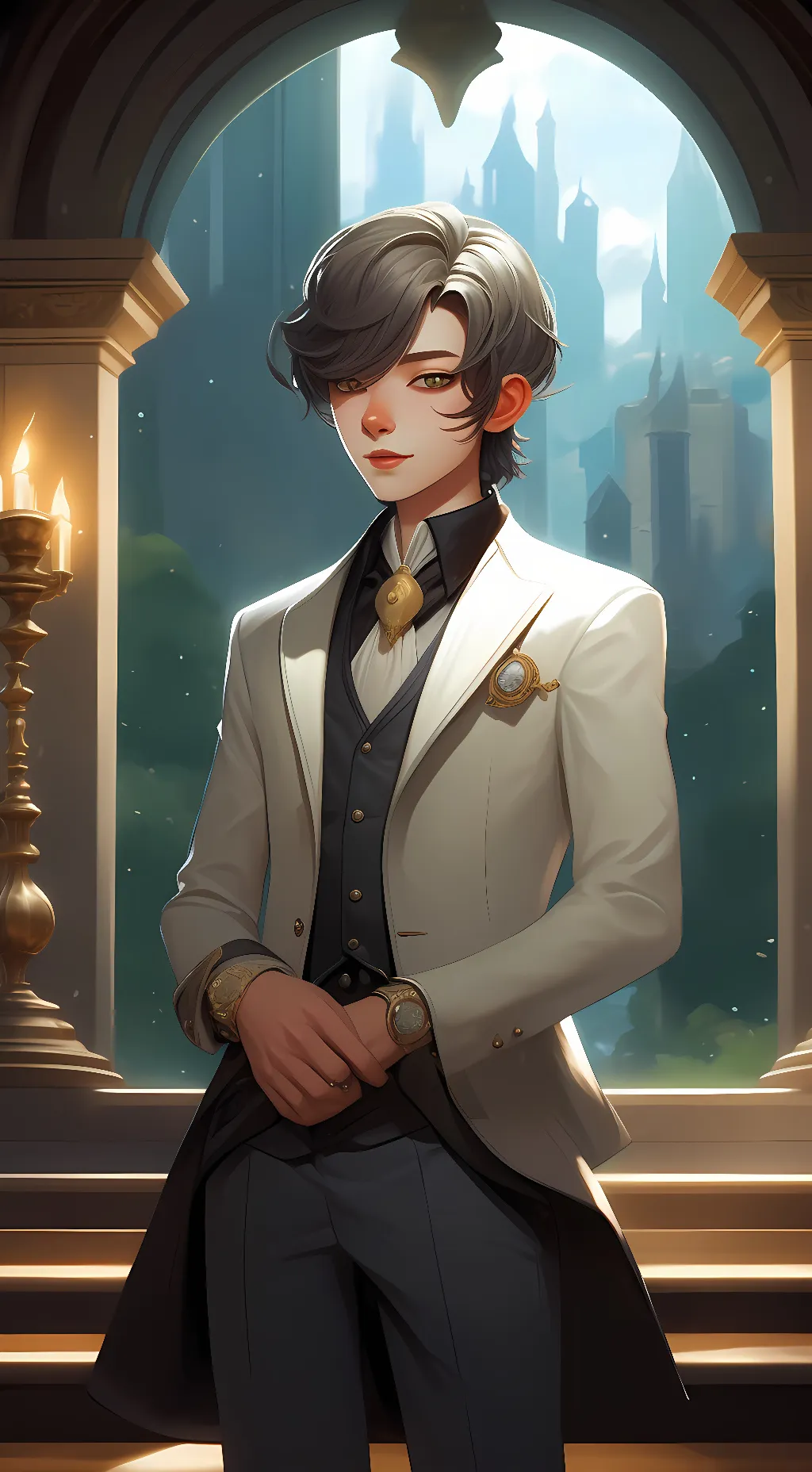 ai character: mic background