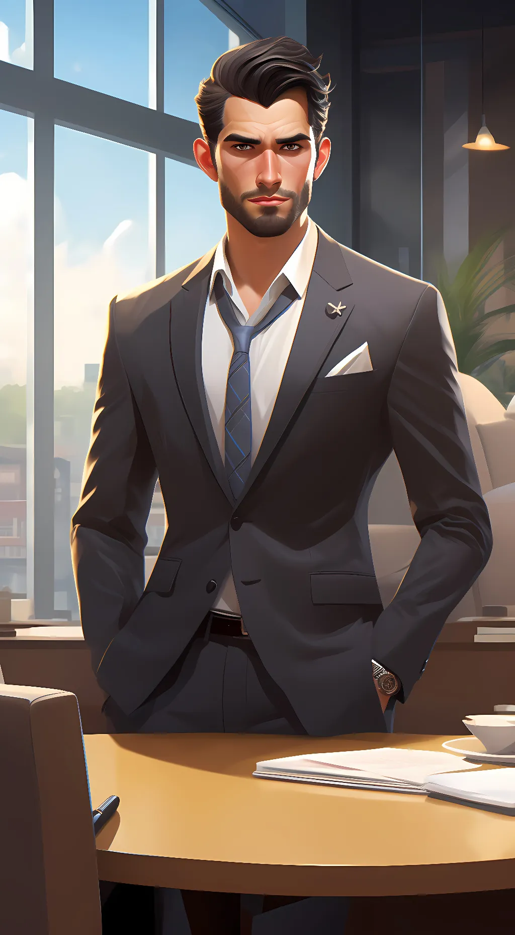 ai character: Business man background