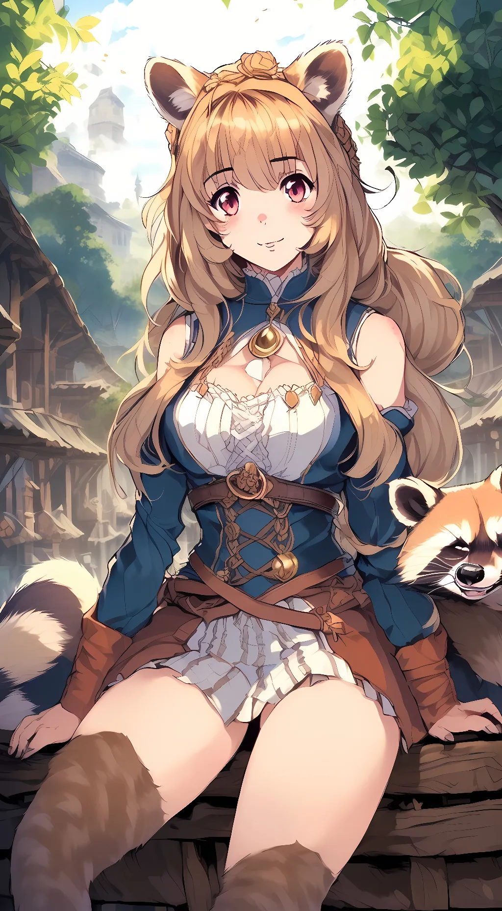 ai character: Raphtalia  background